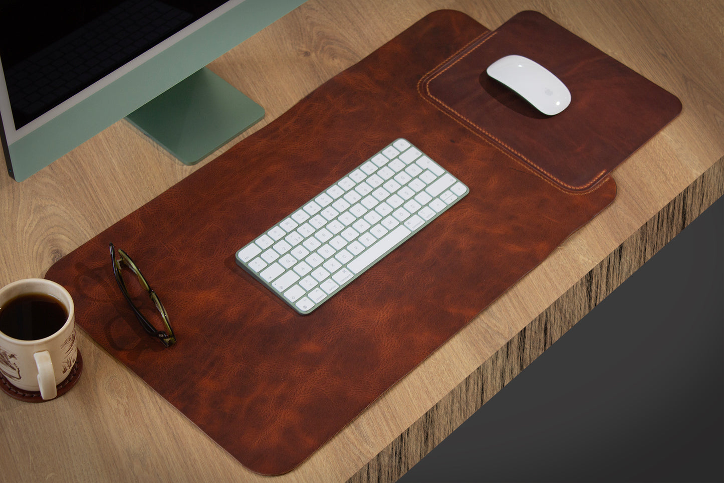 Masa Matı Deri Oyuncu Mouse Pad |/Yazı Masası Altlığı Sümen