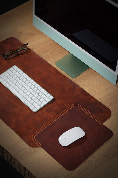 Masa Matı Deri Oyuncu Mouse Pad |/Yazı Masası Altlığı Sümen