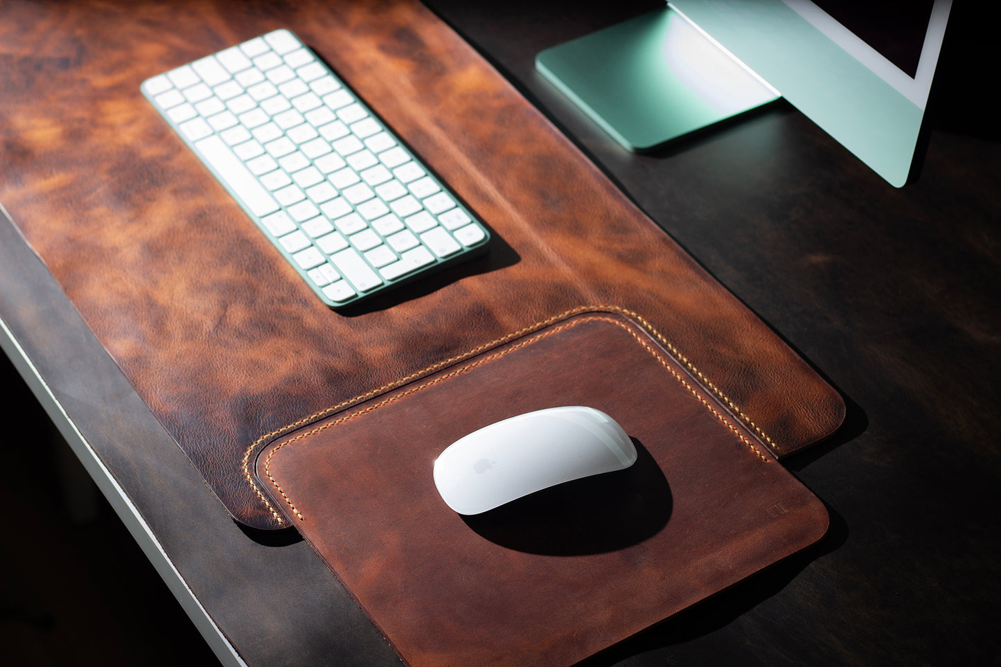 Masa Matı Deri Oyuncu Mouse Pad |/Yazı Masası Altlığı Sümen