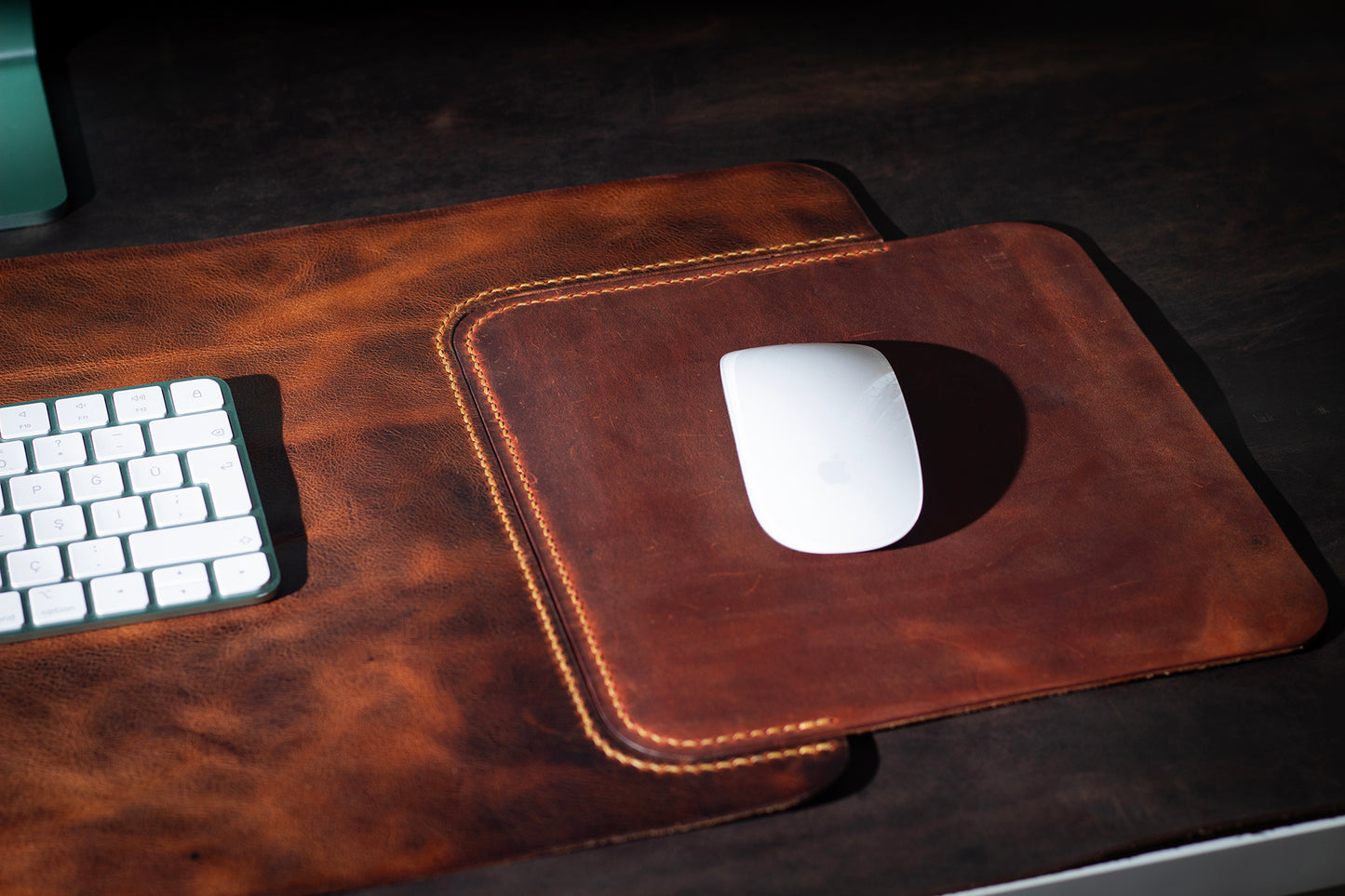 Masa Matı Deri Oyuncu Mouse Pad |/Yazı Masası Altlığı Sümen