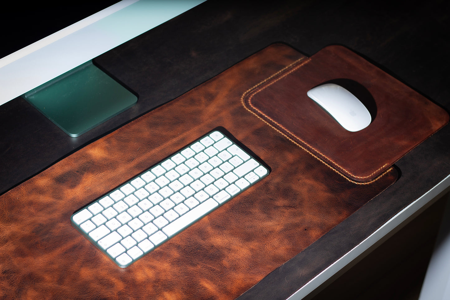 Masa Matı Deri Oyuncu Mouse Pad |/Yazı Masası Altlığı Sümen